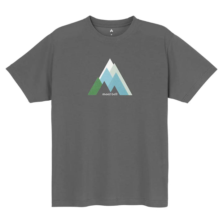 Montbell T-Shirt Unisex Wickron T Peaks Gray