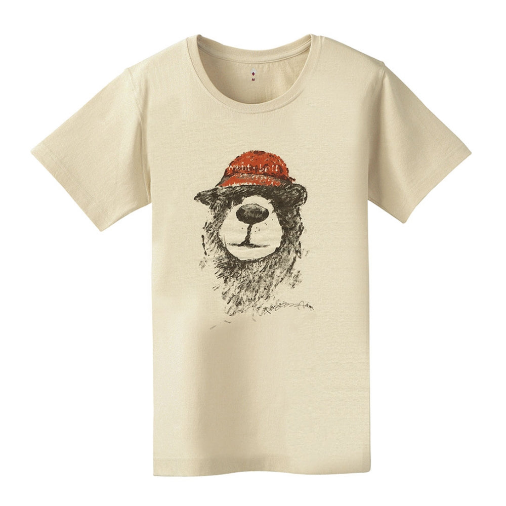 Montbell T-Shirt Women's Pear Skin Cotton T Bear - Ivory
