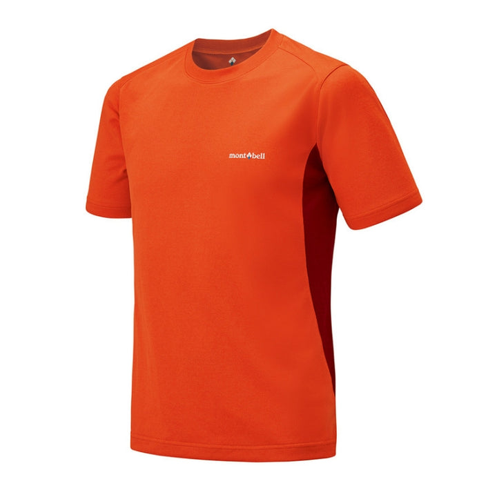 Montbell Men's Wickron ZEO T Short Sleeve Shirt - Gunmetal Orange Red