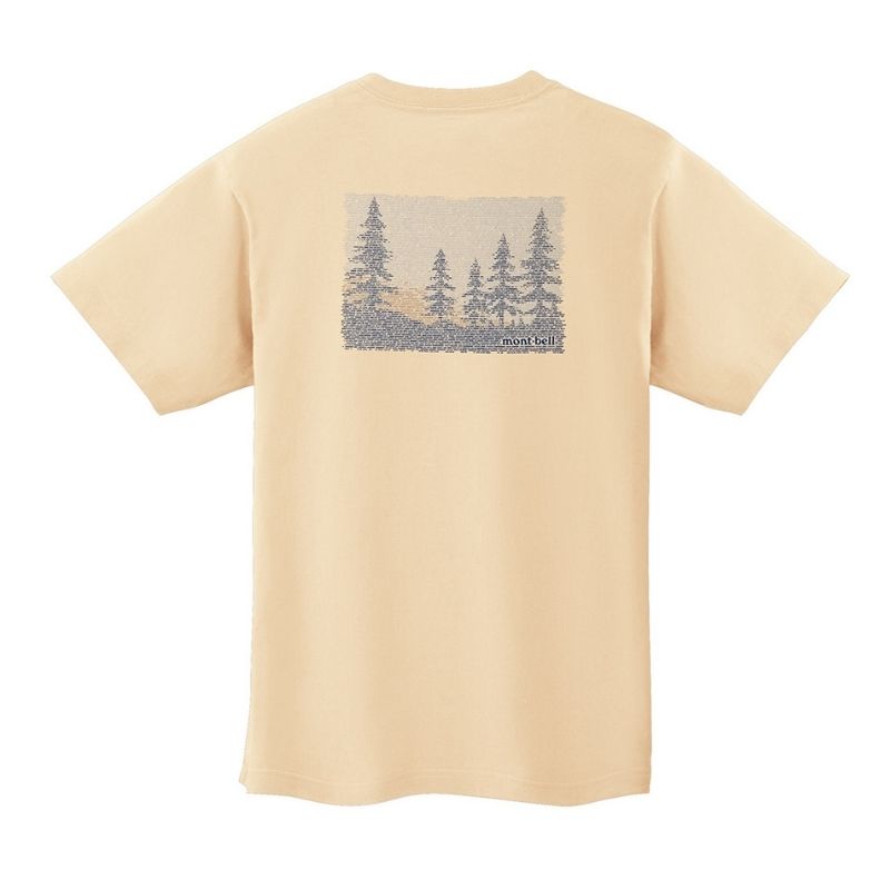 Montbell T-Shirt Unisex Pear Skin Cotton T DayBreak - Ivory