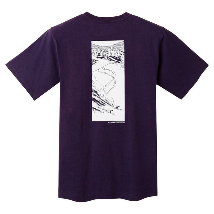 Montbell T-Shirt Unisex Pear Skin Cotton T Spur - Ivory Purple UV Cut