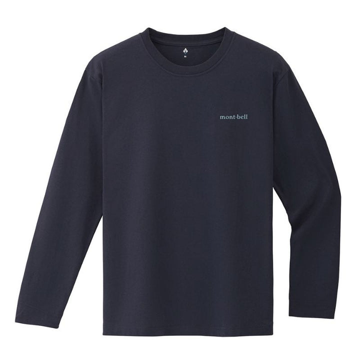 Montbell T-Shirt Unisex Pear Skin Cotton T Long Sleeve Road To The Mountain - Ivory