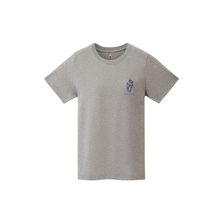 Montbell T-Shirt Women's Pear Skin Cotton T Wild Fruits of Japan - Light Gray