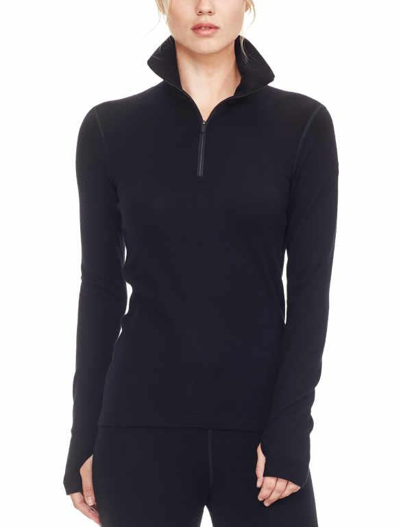 Icebreaker Base Layer Women Merino Wool 260 Tech Top - Long Sleeve Half Zip - Winter Outdoor Camping Trekking Hiking