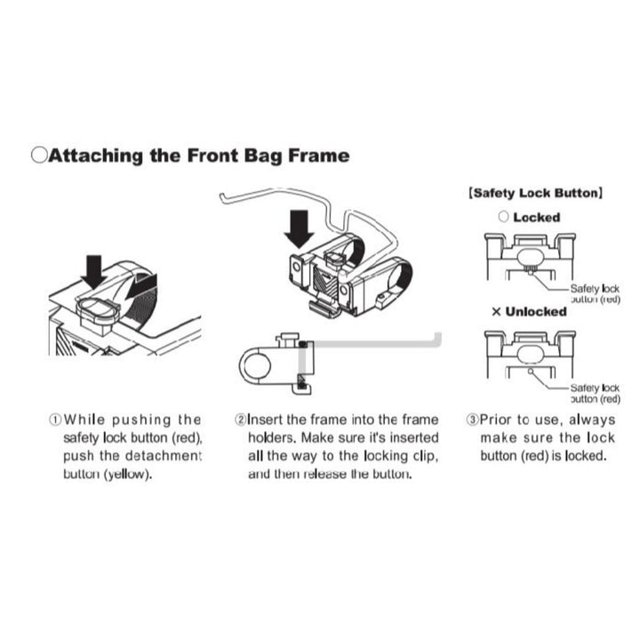 Montbell Touring Front Bag 9 Bundle: Bag + Mount + Frame