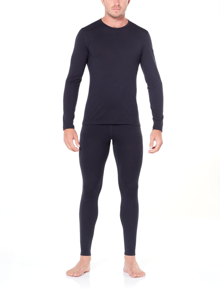 Icebreaker Base Layer Men Merino Wool 200 Oasis  - Long Sleeve Crewe - Winter Outdoor Camping Trekking Hiking