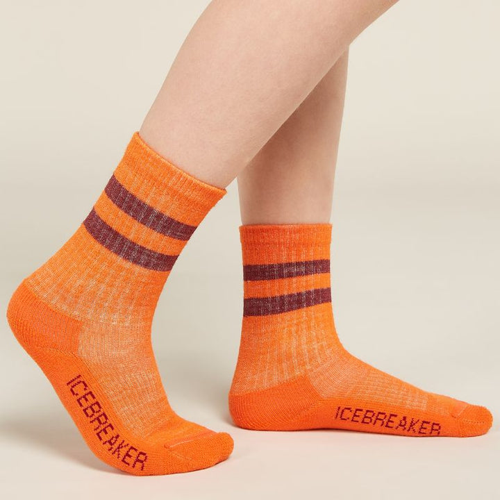 icebreaker Merino Kids' Hike Light Crew Socks - Blaze/Port