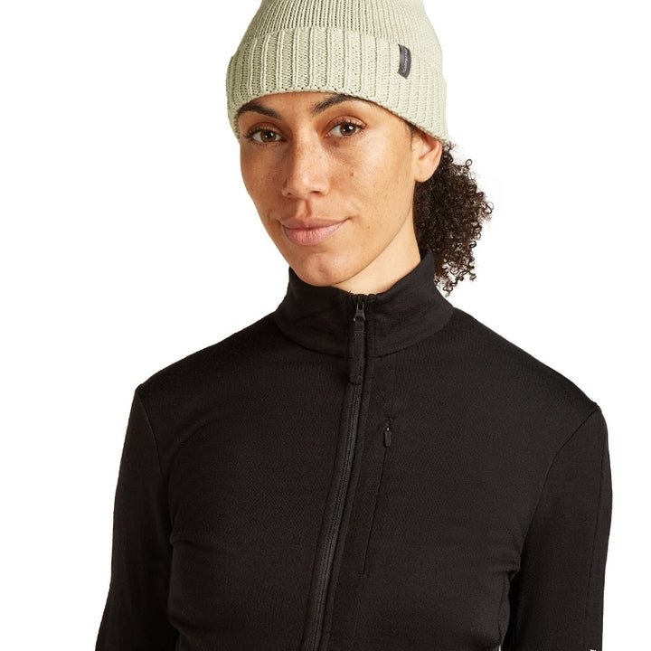 icebreaker Merino Vela Cuff Beanie Unisex - Black Lichen