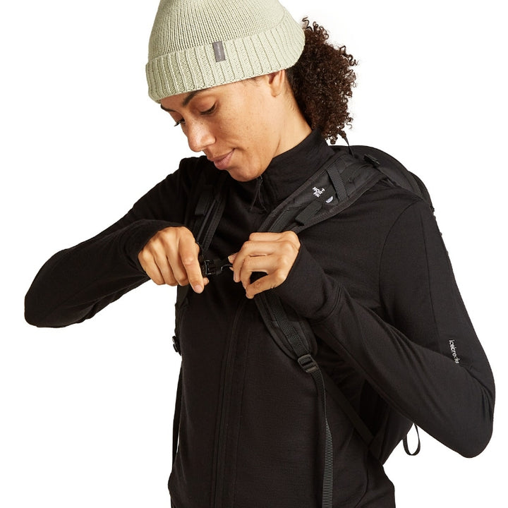icebreaker Merino Vela Cuff Beanie Unisex - Black Lichen
