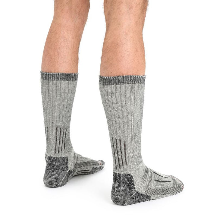 icebreaker Merino Men's Mountaineer Mid Calf Socks - Jet Heather Espresso