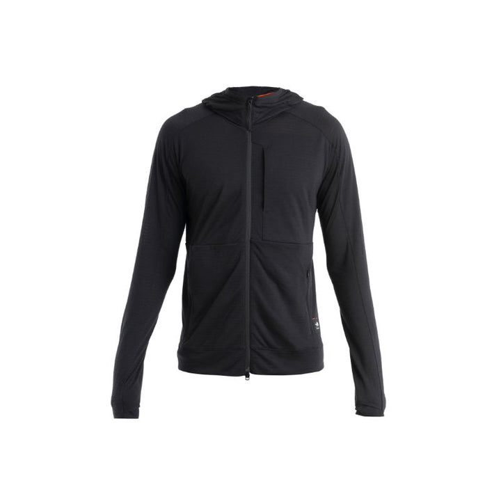 The North Face x icebreaker Merino 200 Realfleece Long Sleeve Zip Hoodie Men's - Black Lichen