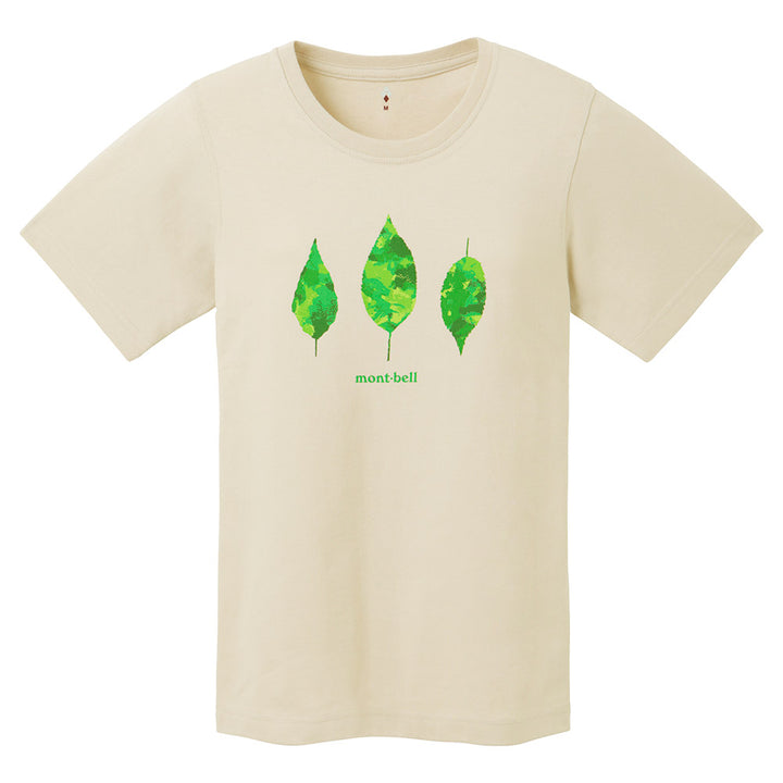 Montbell T-Shirt Women's Pear Skin Cotton T Konoha - Dark Charcoal, Ivory