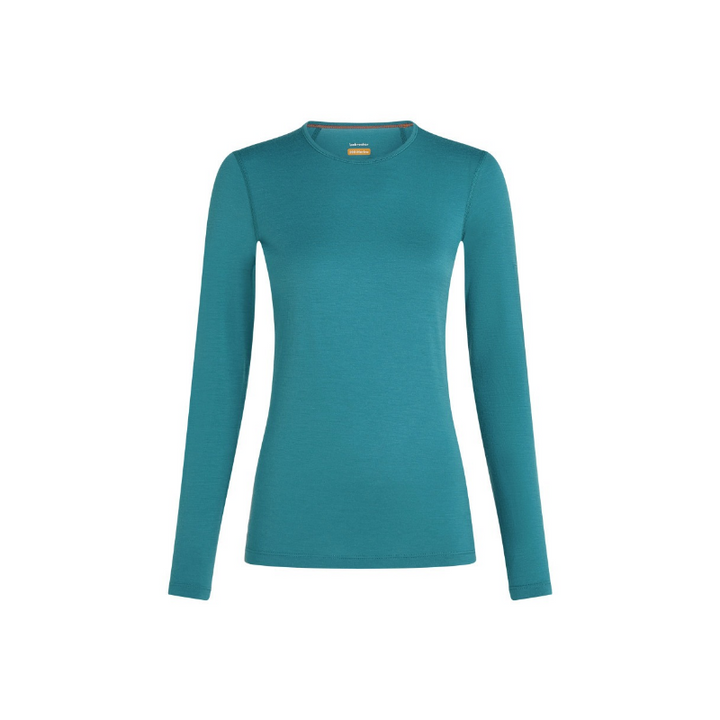 icebreaker Merino Base Layer Women's 200 Oasis Long Sleeve Crewe - Black Topaz