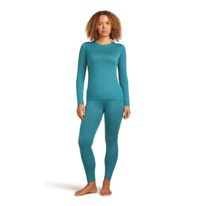 icebreaker Merino Base Layer Women's 200 Oasis Long Sleeve Crewe - Black Topaz