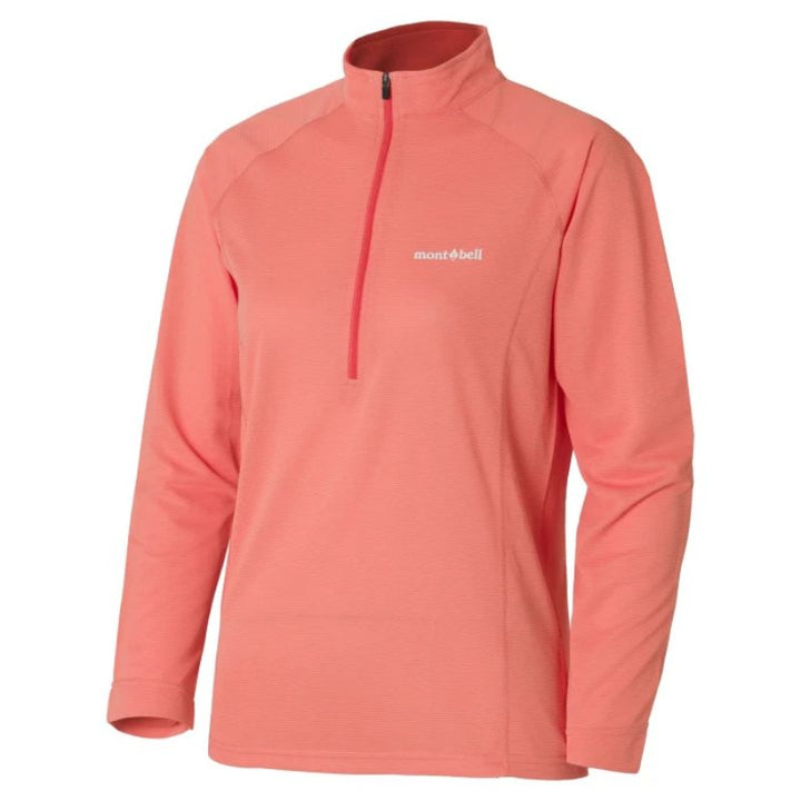 Montbell Women's Cool Long Sleeve Zip Shirt - Outdoor Hiking Trekking Firstlayer
