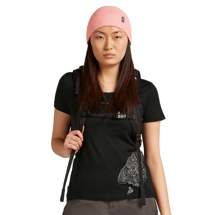 icebreaker Merino Feadan Cuff Beanie Unisex - Black Acid Pink