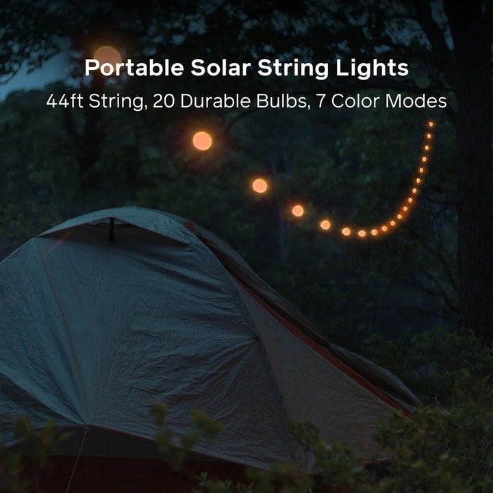 BioLite Solar String Lights 44’ Color - Outdoor Trekking Camping Rechargeable
