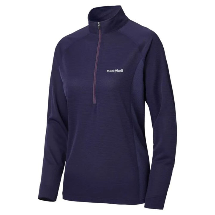 Montbell Women's Cool Long Sleeve Zip Shirt - Outdoor Hiking Trekking Firstlayer