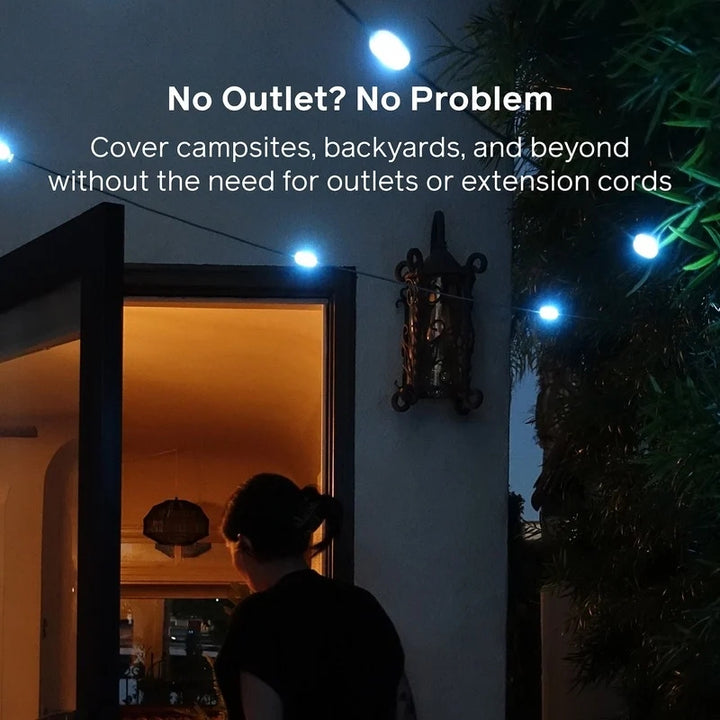 BioLite Solar String Lights 44’ Color - Outdoor Trekking Camping Rechargeable