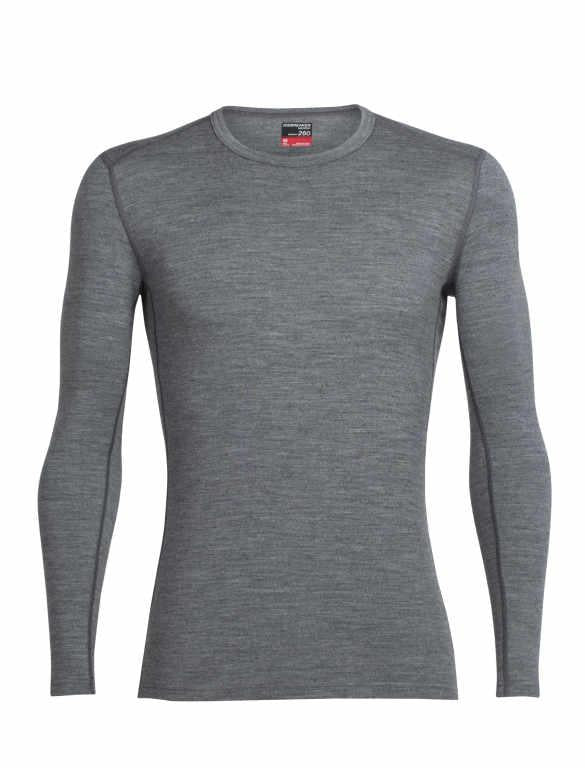 Icebreaker Base Layer Men Merino Wool 260 Tech Top - Long Sleeve Crewe - Winter Outdoor Camping Trekking Hiking