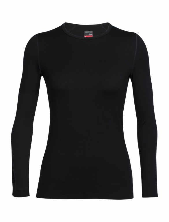 Icebreaker Merino Wool 260 Base Layer Women Tech Top Long Sleeve Crewe Winter Outdoor Camping Trekking Hiking