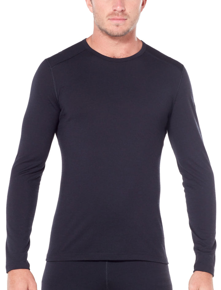 Icebreaker Base Layer Men Merino Wool 200 Oasis  - Long Sleeve Crewe - Winter Outdoor Camping Trekking Hiking