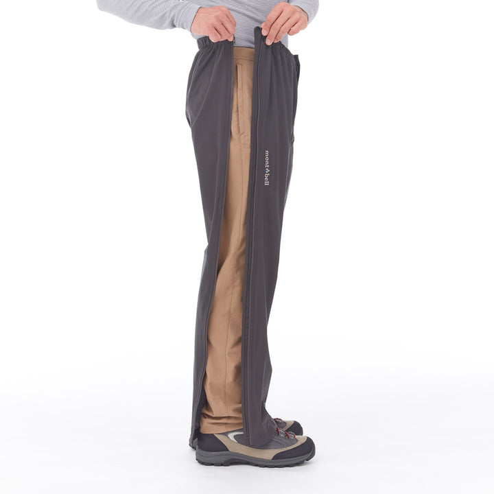 Montbell Rainwear Women's Stretch Rain Full Zip Pants - Waterproof Hiking Outdoor Travel