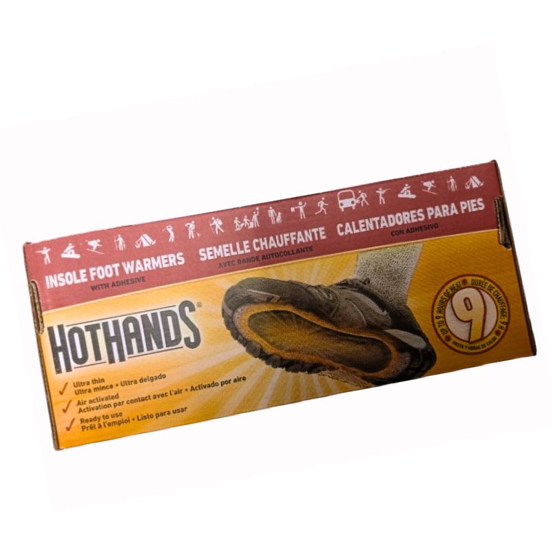 HotHands Insole Foot Warmers with Adhesive (Up to 9 hours) - 10 Packs