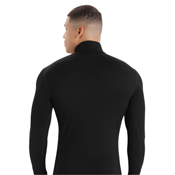 icebreaker Base Layer Men's Merino 260 Tech Top Long Sleeve Half Zip - Black