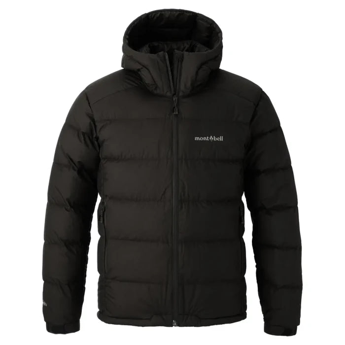 Montbell Down Jacket Men's Permafrost Light Down Parka With Hood - DRY-TEC in Black