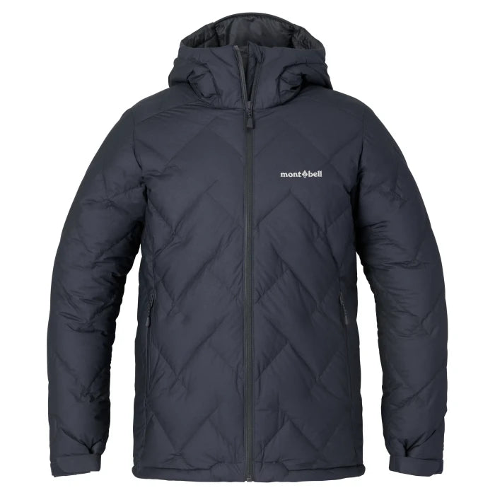 Montbell Down Jacket Women's Permafrost Light Down Parka With Hood - DRY-TEC in Navy