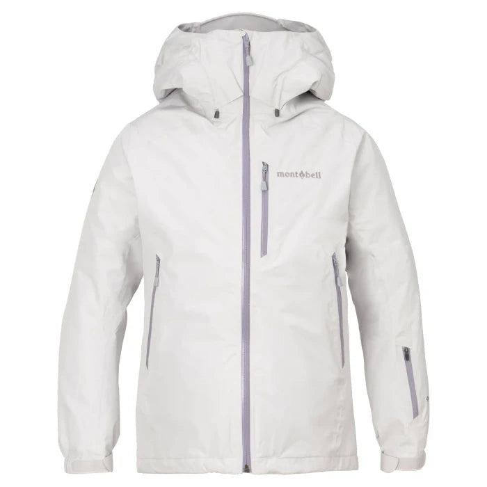 Montbell Alpine Clothing Women's Powder Glide Parka in Light Gray
