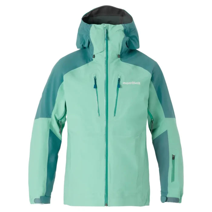 Montbell Alpine Clothing Women's Powder Track Parka in Turquoise
