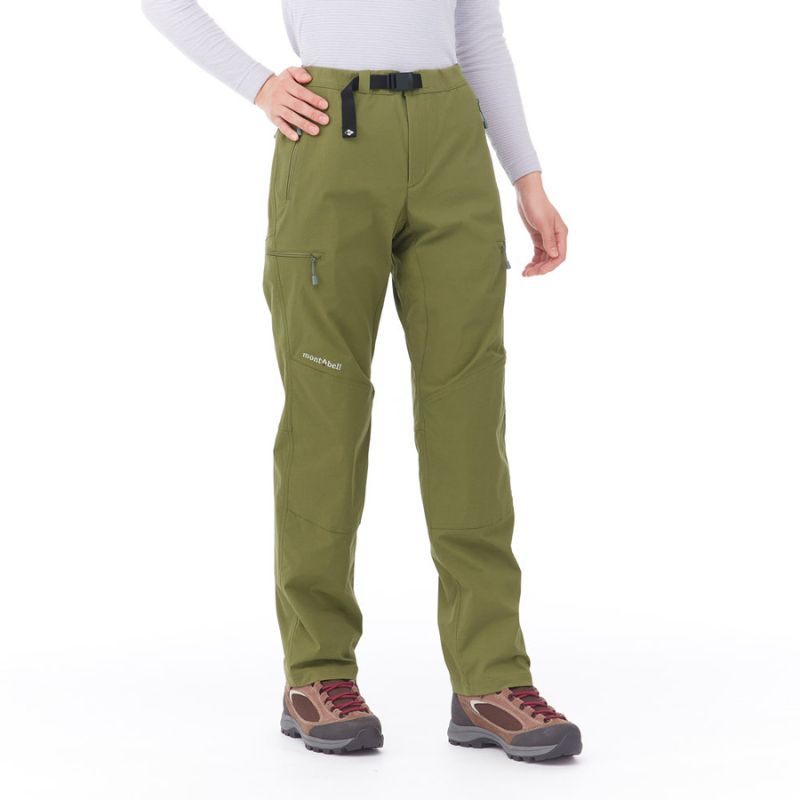 Montbell Pants Women's Light South Rim Pants - Excellent Stretch Moss Green