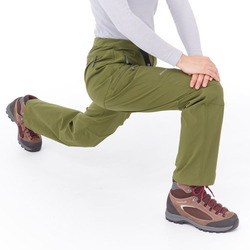 Montbell Pants Women's Light South Rim Pants - Excellent Stretch Moss Green