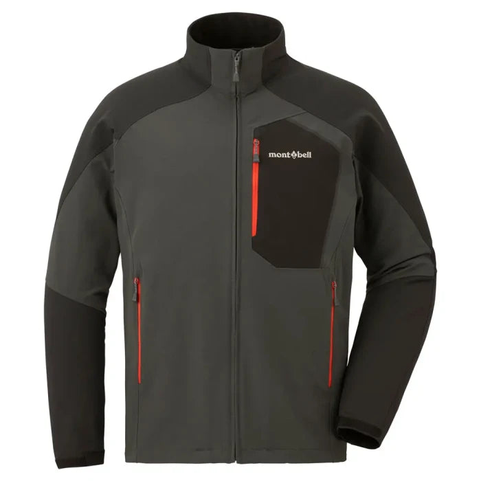 Montbell Soft Shell Roche Jacket Unisex in Dark Gray