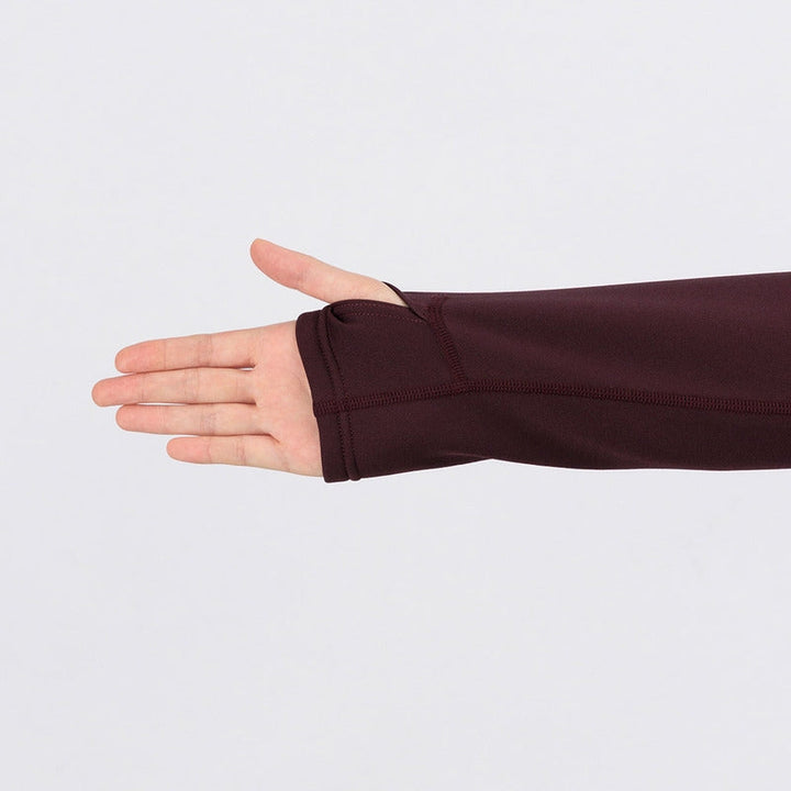 Montbell Women's Trail Action Hooded jacket, sleeve and thumb hole detail