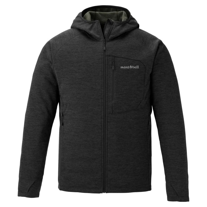 Montbell Thermal Men's CLIMAGRID Hooded Jacket in Black