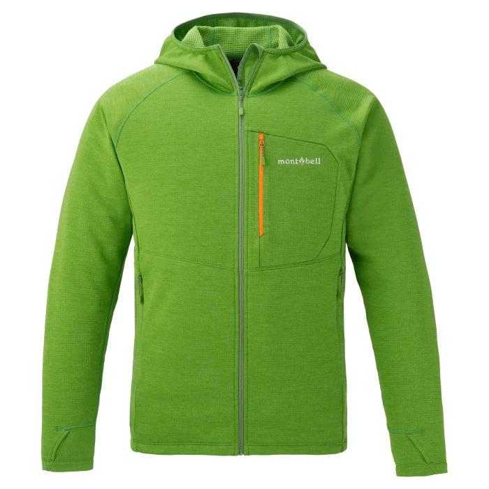 Montbell Thermal Men's CLIMAGRID Hooded Jacket in Green
