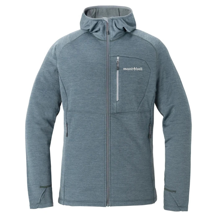 Montbell Thermal Women's CLIMAGRID Hooded Jacket in Dark Gray