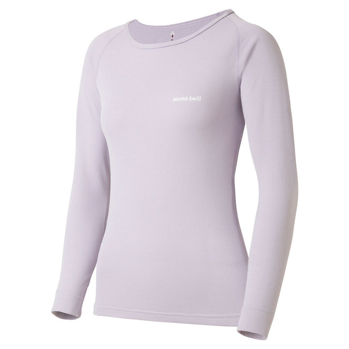 Montbell Base Layer Women's ZEO-LINE Middle Weight Round Neck Long Sleeve Crewe Black Lavender 1107705