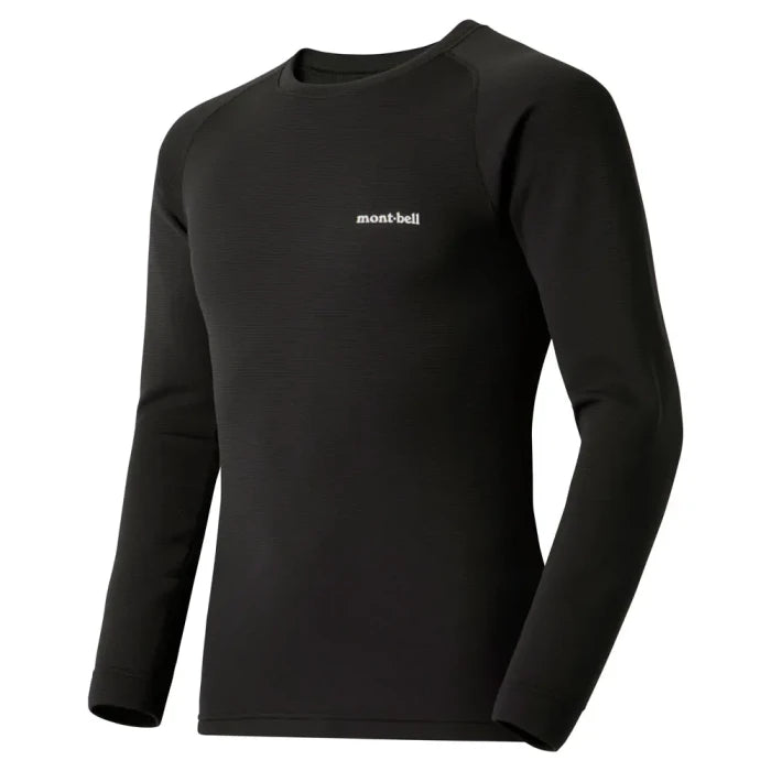 Montbell Men's ZEO-LINE Expedition Weight Round Neck Shirt in Black