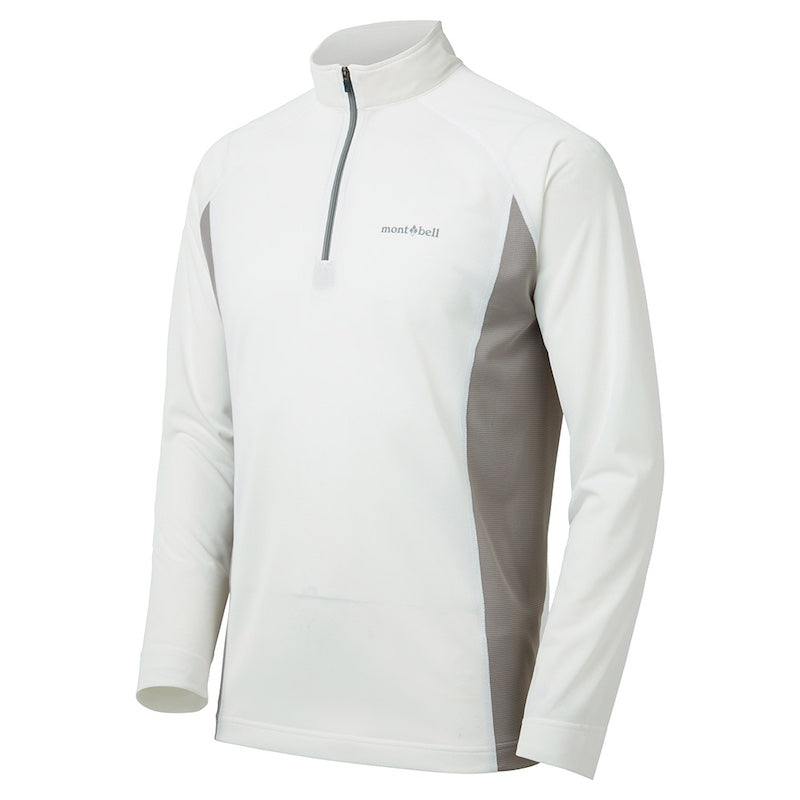 Montbell Men's Cool Long Sleeve Zip Shirt - Outdoor Hiking Trekking Firstlayer