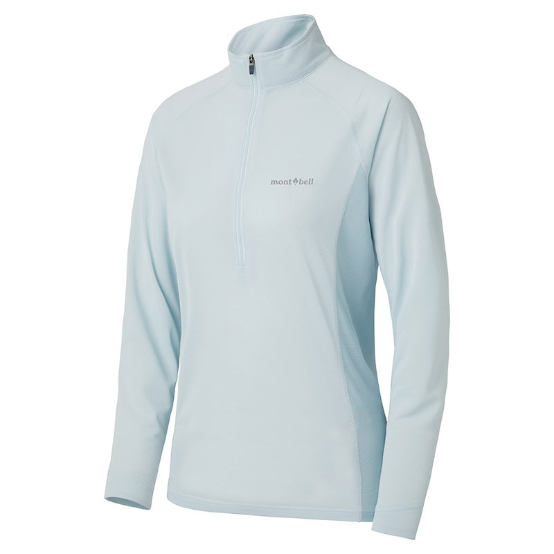 Montbell Women's Cool Long Sleeve Zip Shirt - Outdoor Hiking Trekking Firstlayer