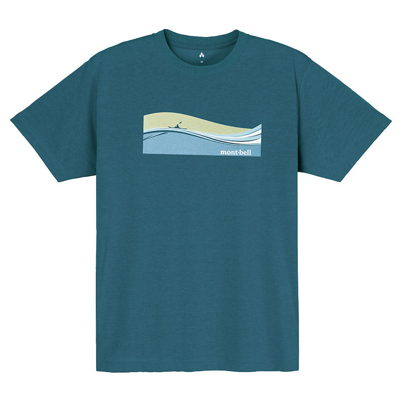 Montbell T-Shirt Unisex Wickron T Sea Kayak - Blue Green