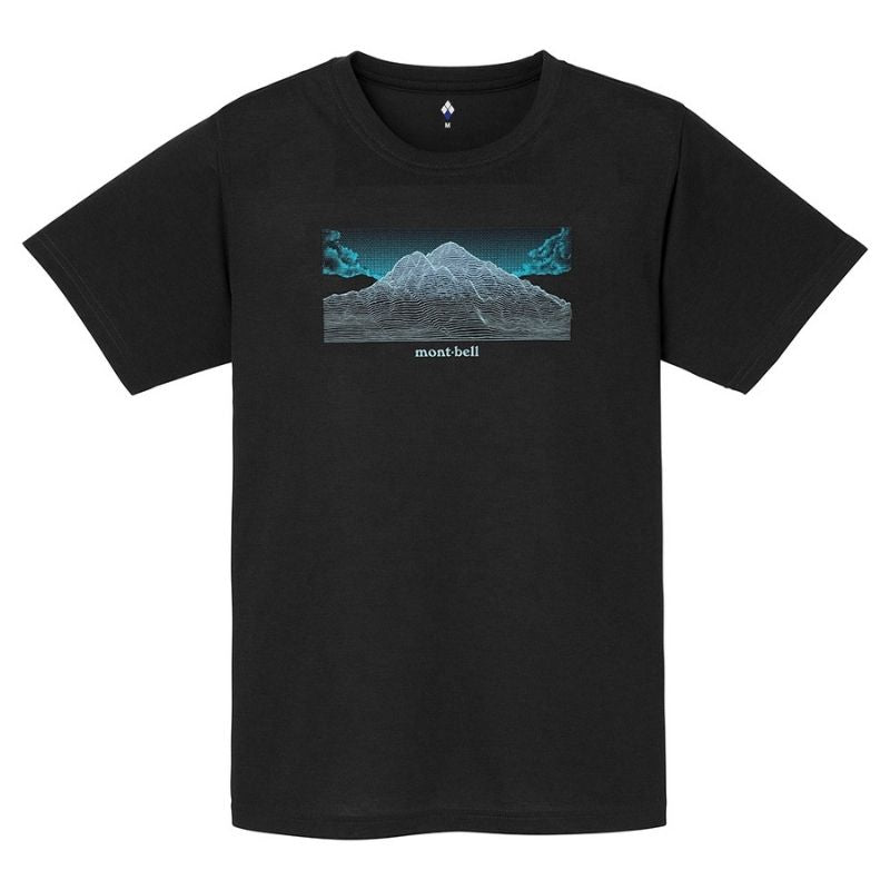 Montbell T-Shirt Unisex Wickron T Geography - Black