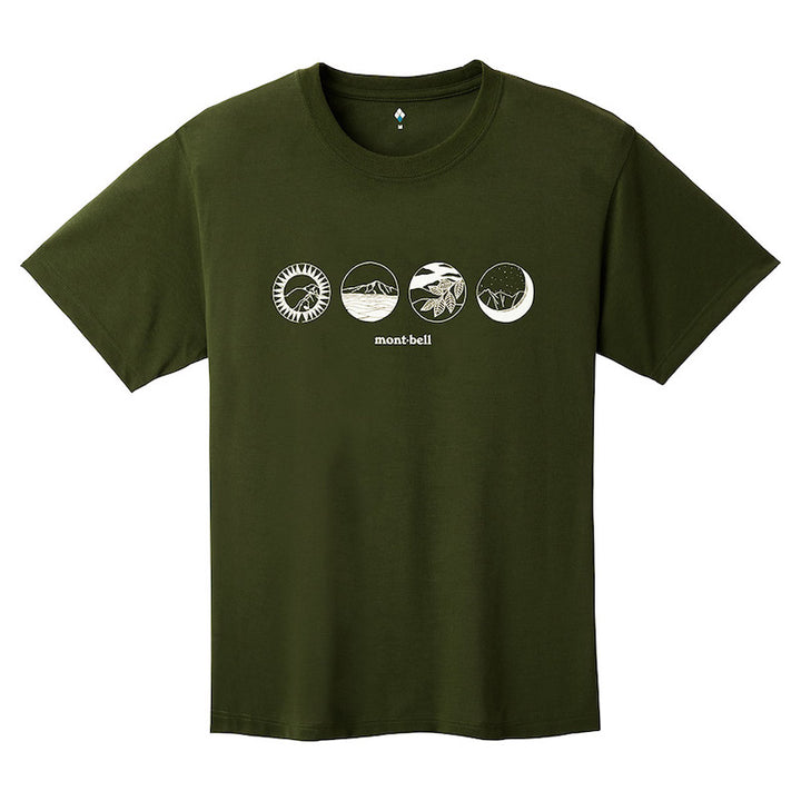 Montbell T-Shirt Unisex Wickron T Mountain Scenes