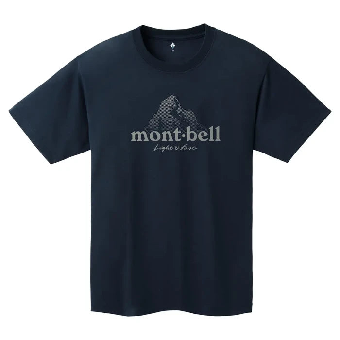 Montbell T-Shirt Unisex Wickron T Dot Logo in Navy
