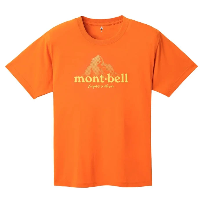 Montbell T-Shirt Unisex Wickron T Dot Logo in Orange