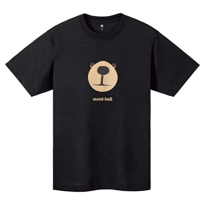 Montbell T-Shirt Unisex Wickron T Monta Bear Face - Black